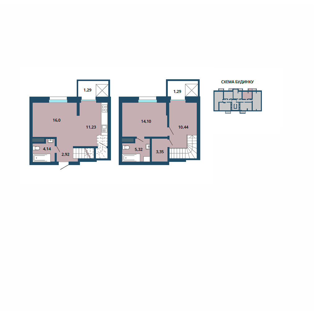 Загальна площа – 71,22 м²